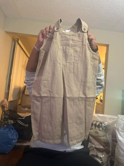 Classic Khaki Utility Overalls