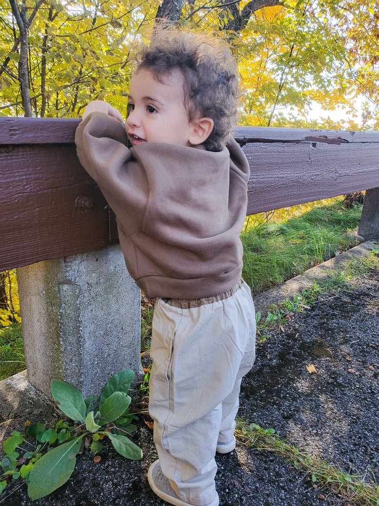 Cotton Contrast Waistband Pants