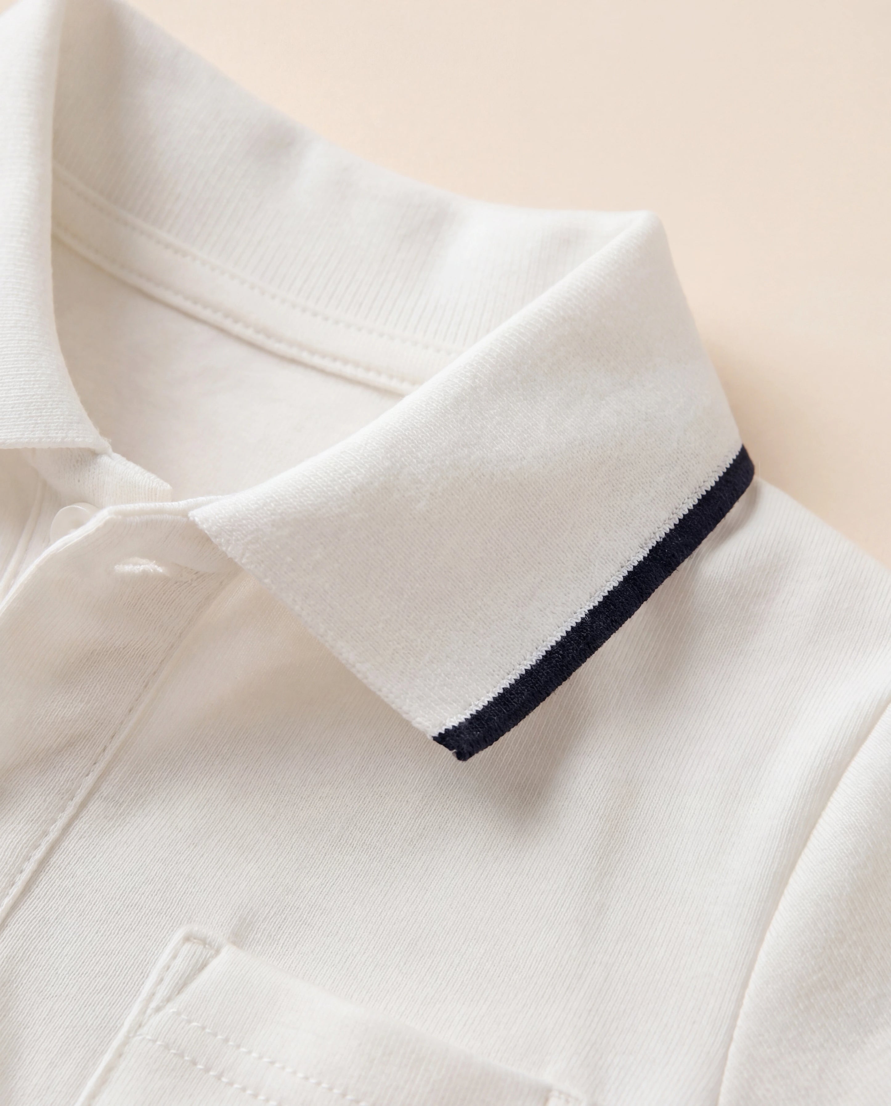 White Polo Baby Romper