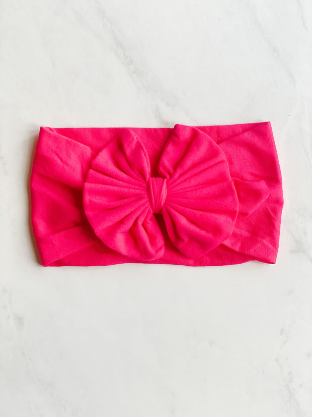 Bright Pink Bow Headband