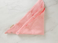 Blush Pink Cotton Muslin Bib