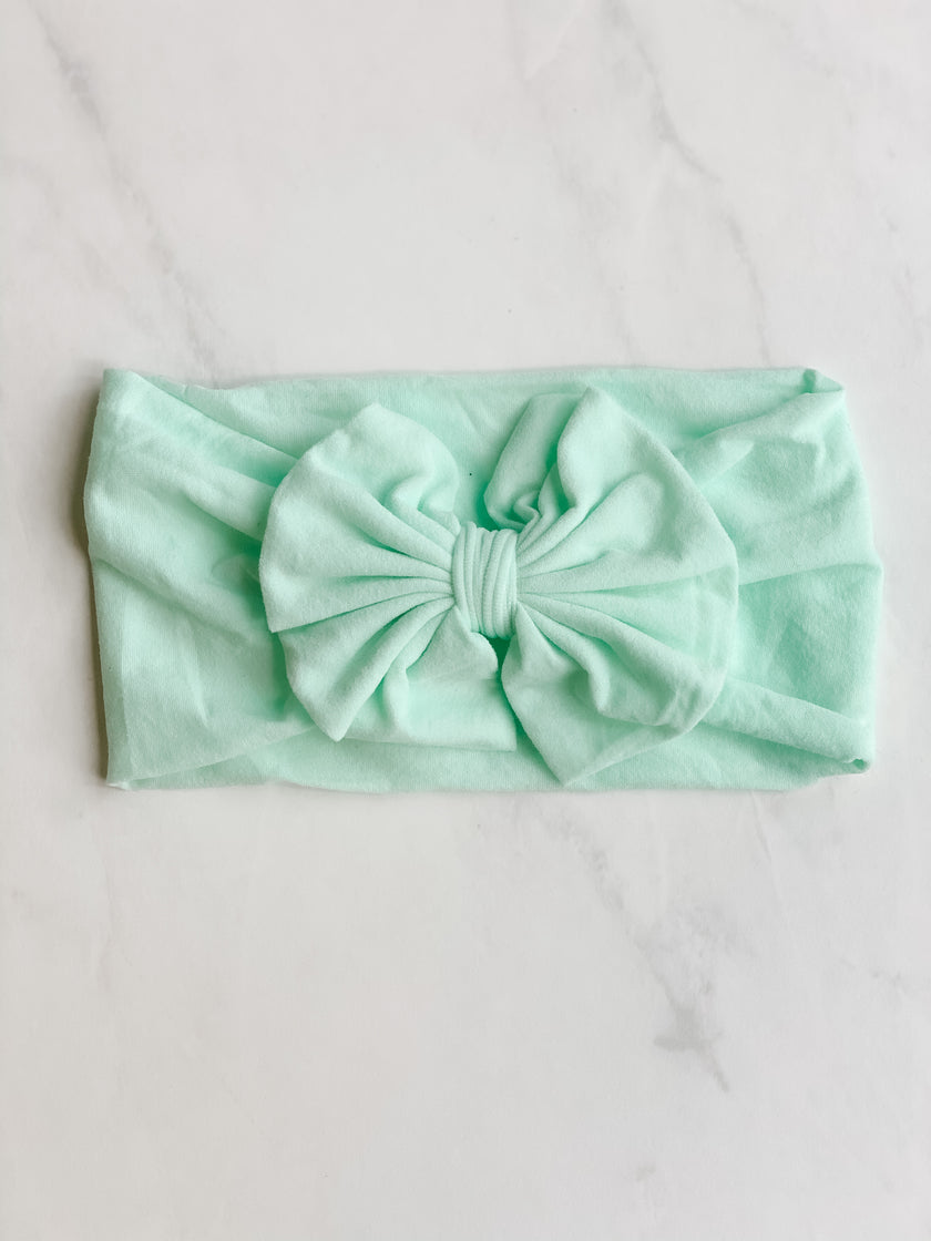 Mint Green Classic Bow Headband