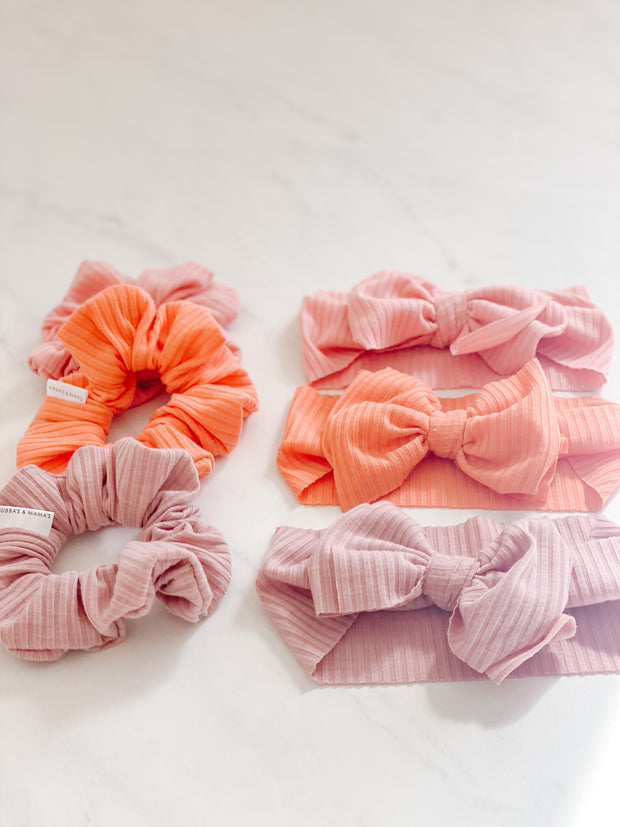 RIBBED COTTON BOW