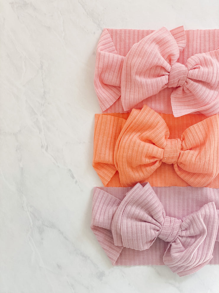 RIBBED COTTON BOW
