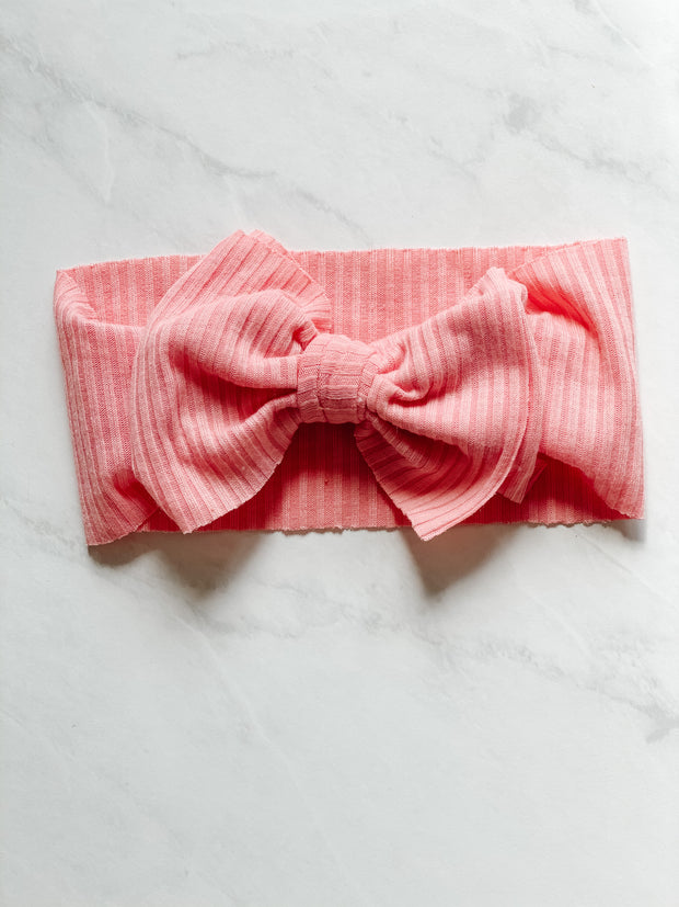 RIBBED COTTON BOW