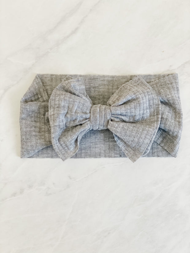 RIBBED COTTON BOW