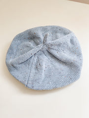 Beret Knit Hat with Drawstring