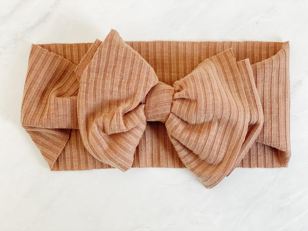 RIBBED COTTON BOW