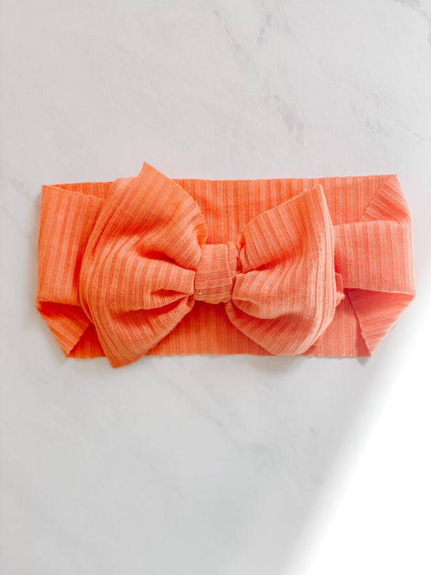 RIBBED COTTON BOW