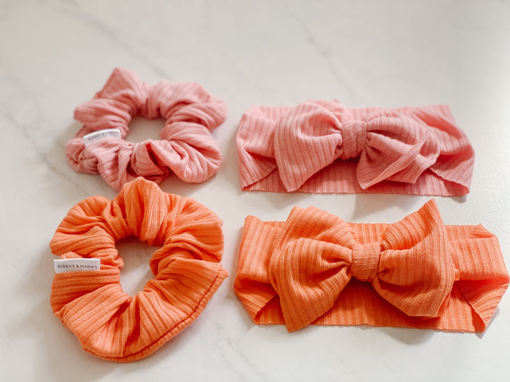 RIBBED COTTON BOW