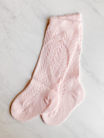Knitted Knee-High Socks - Ballerina